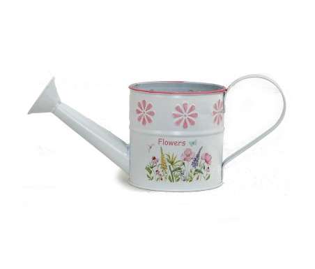 Casabiancheria.it | Portavaso Galanthus annaffiatoio in metallo zincato con manici vasetti in metallo portavaso da interno e est