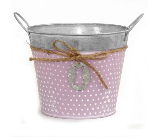 Casabiancheria.it | Portavaso 23149000 in metallo zincato con manici vasetti in metallo portavaso da interno e esterno