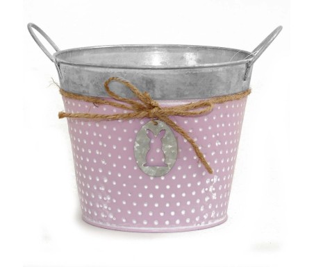 Casabiancheria.it | Portavaso 23149000 in metallo zincato con manici vasetti in metallo portavaso da interno e esterno