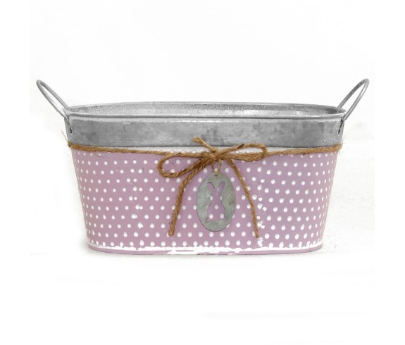 Casabiancheria.it | Portavaso 23149000 in metallo zincato con manici vasetti in metallo portavaso da interno e esterno