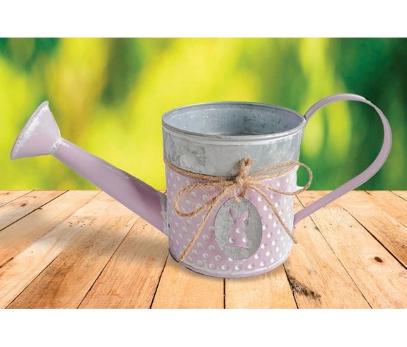 Casabiancheria.it | Portavaso Primrose caraffa in metallo zincato con manici vasetti in metallo portavaso da interno e esterno