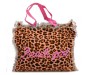 Casabiancheria.it | Borsa da mare con cerniera Leopard 40x30x18 cm borse mare con frange borse mare in tessuto