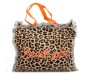 Casabiancheria.it | Borsa da mare con cerniera Leopard 40x30x18 cm borse mare con frange borse mare in tessuto