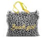 Casabiancheria.it | Borsa da mare con cerniera Leopard 40x30x18 cm borse mare con frange borse mare in tessuto