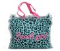 Casabiancheria.it | Borsa da mare con cerniera Leopard 40x30x18 cm borse mare con frange borse mare in tessuto