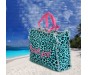 Casabiancheria.it | Borsa da mare con cerniera Leopard 40x30x18 cm borse mare con frange borse mare in tessuto