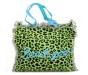 Casabiancheria.it | Borsa da mare con cerniera Leopard 40x30x18 cm borse mare con frange borse mare in tessuto