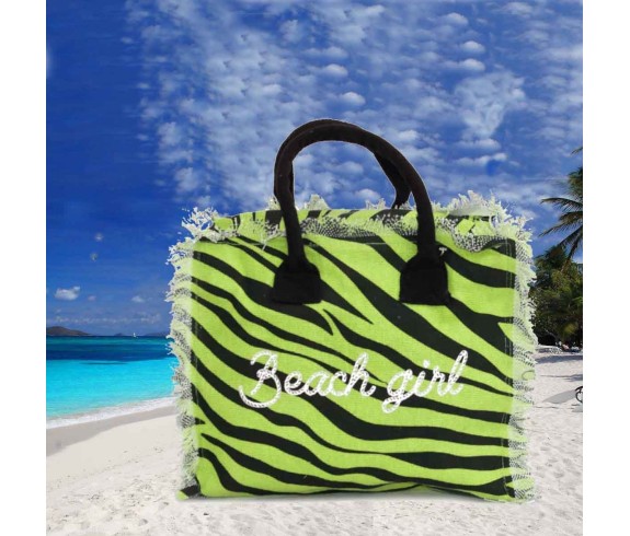 Casabiancheria.it | Borsa da mare hand bag Zebra con cerniera borse mare piccole amazon borse mare in tessuto