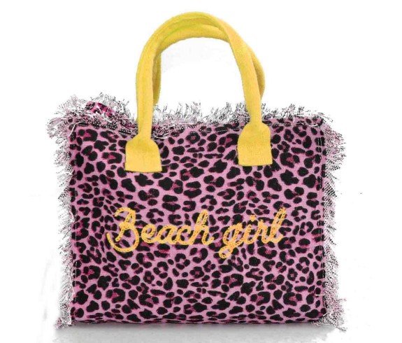 Casabiancheria.it | Borsa da mare hand bag Leopard con cerniera borse mare piccole amazon borse mare in tessuto