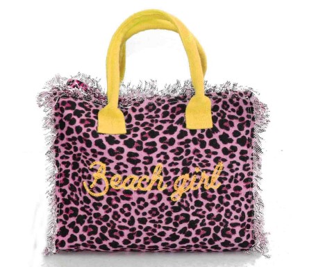 Casabiancheria.it | Borsa da mare hand bag Leopard con cerniera borse mare piccole amazon borse mare in tessuto
