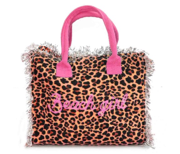 Casabiancheria.it | Borsa da mare hand bag Leopard con cerniera borse mare piccole amazon borse mare in tessuto
