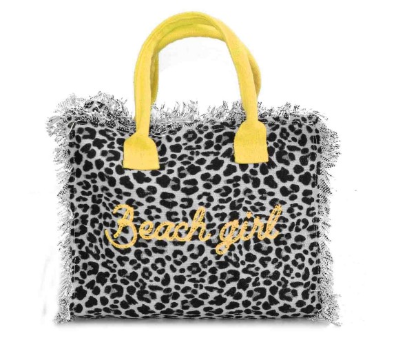 Casabiancheria.it | Borsa da mare hand bag Leopard con cerniera borse mare piccole amazon borse mare in tessuto