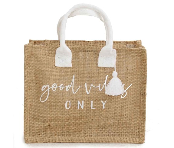 Casabiancheria.it | Borsa da mare hand bag Good Vibes in juta borsa mare saint barth amazon borsa mare piccola in tessuto