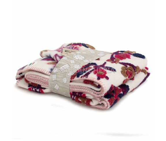 Casabiancheria.it | Plaid di lana cotta Flowers plaid in lana ricamati amazon plaid per divano letto