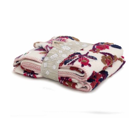 Casabiancheria.it | Plaid di lana cotta Flowers plaid in lana ricamati amazon plaid per divano letto