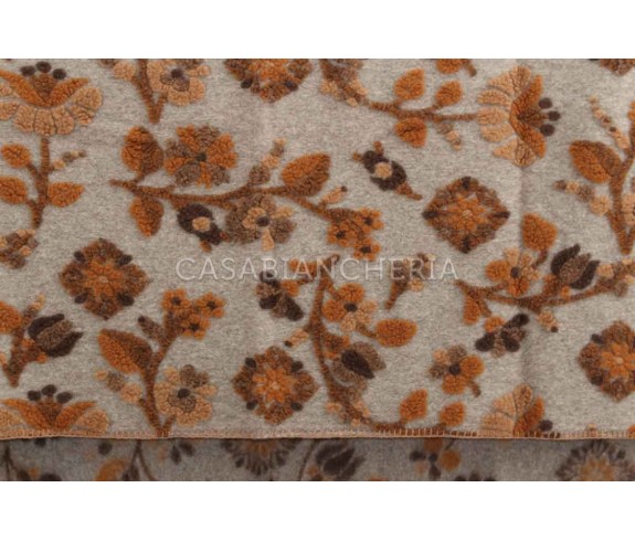 Casabiancheria.it | Plaid di lana cotta Flowers plaid in lana ricamati amazon plaid per divano letto