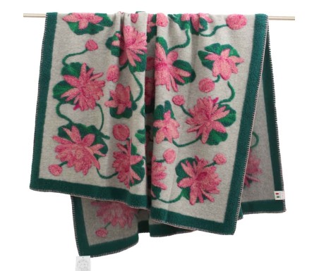 Casabiancheria.it | Plaid di lana cotta Blumen 150x200 con bordo plaid in lana ricamati amazon plaid per divano e letto