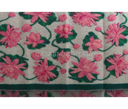 Casabiancheria.it | Plaid di lana cotta Blumen 150x200 con bordo plaid in lana ricamati amazon plaid per divano e letto