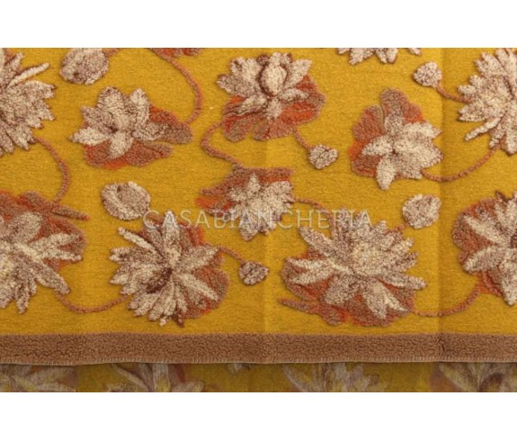 Casabiancheria.it | Plaid di lana cotta Blumen 150x200 con bordo plaid in lana ricamati amazon plaid per divano e letto