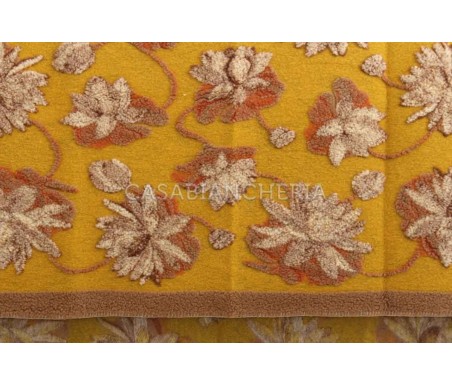 Casabiancheria.it | Plaid di lana cotta Blumen 150x200 con bordo plaid in lana ricamati amazon plaid per divano e letto
