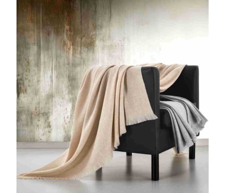 Casabiancheria.it | Plaid con frange Grace misto lana 140x180 plaid di lana amazon plaid caldi