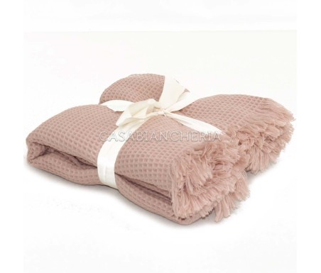 Casabiancheria.it | Plaid con frange Diana 140x180 a nido d’ape plaid amazon plaid caldi 