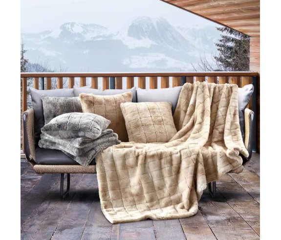 Casabiancheria.it | Coperta di eco pelliccia GF Ferrari Charme plaid in pelliccia ecologica coperta in pelliccia sintetica