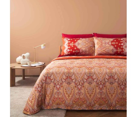 Bassetti Casabiancheria.it | Completo copripiumino matrimoniale Granfoulard Bassetti Isolabella in raso di cotone copripiumino g