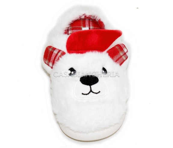 Casabiancheria.it | Pantofole natalizie in peluche Snow con antiscivolo Ciabatte Pelose Pantofole natalizie Pelliccia Comode Mor