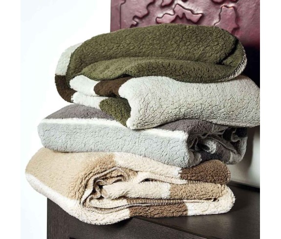 Casabiancheria.it | Plaid e coperta di pile Soho in agnellino plaid in pile singoli matrimoniali amazon plaid caldi in sherpa