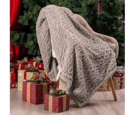 Casabiancheria.it | Plaid e coperta di pile agnellato Treccia plaid in pile amazon plaid caldi per letto e divano