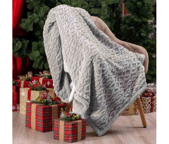 Casabiancheria.it | Plaid e coperta di pile agnellato Treccia plaid in pile amazon plaid caldi per letto e divano