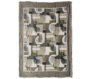 Casabiancheria.it | Plaid in velluto flannel imbottito Soffio Picasso Tortora plaid imbottito amazon coperte di velluto