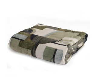Casabiancheria.it | Plaid in velluto flannel imbottito Soffio Picasso Tortora plaid imbottito amazon coperte di velluto 2