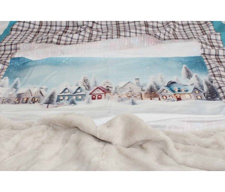 Casabiancheria.it | Plaid imbottito velvet White Christmas con retro in ecopelliccia plaid imbottito amazon coperte di pelliccia