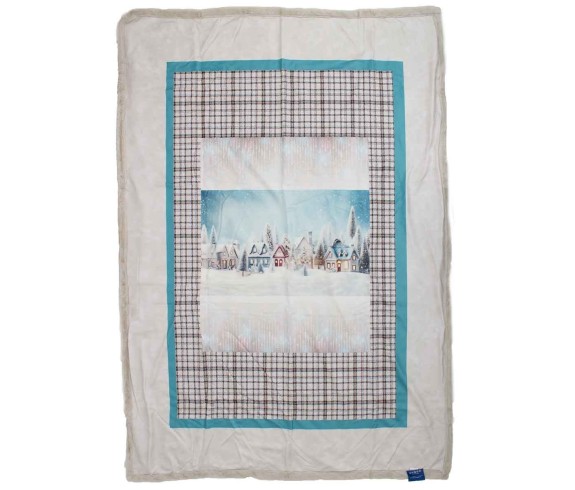 Casabiancheria.it | Plaid imbottito velvet White Christmas con retro in ecopelliccia plaid imbottito amazon coperte di pelliccia