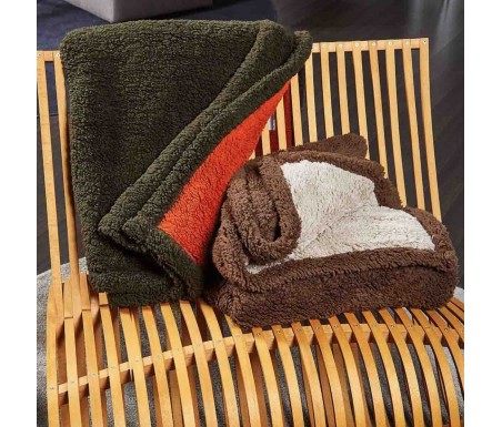 Casabiancheria.it | Plaid e coperta di pile Yukon in agnellino plaid in pile singoli matrimoniali amazon plaid caldi in sherpa