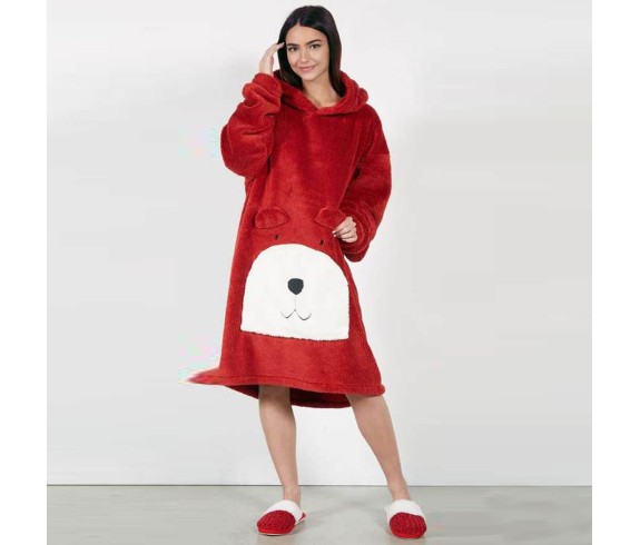 Casabiancheria.it | Felpone di pile Bear in agnellino con cappuccio vestaglia da camera in pile amazon vestaglia in pile