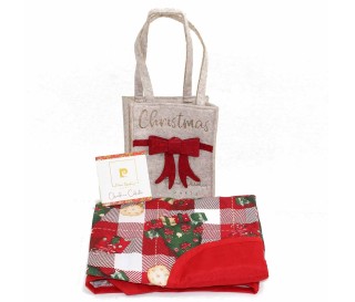 Casabiancheria.it | Grembiule pettorina natalizio Pierre Cardin + borsetta di feltro confezione grembiule natalizio