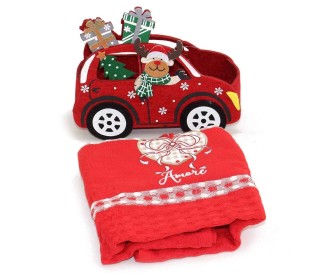 Casabiancheria.it | Strofinacci natalizio Noel in confezione regalo in feltro confezione strofinacci di Natale