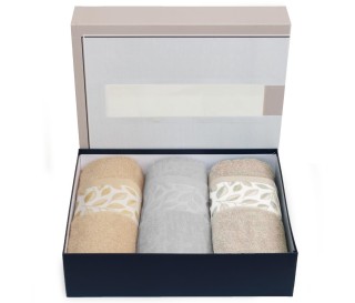 Casabiancheria.it | Coppie asciugamano e ospite Dana set 3+3 asciugamani di spugna in cotone set asciugamano viso e ospite in sc