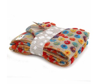 Casabiancheria.it | Plaid di lana cotta matrimoniale Flowers plaid in lana ricamati amazon plaid lana per letto 2