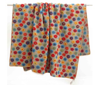 Casabiancheria.it | Plaid di lana cotta matrimoniale Flowers plaid in lana ricamati amazon plaid lana per letto
