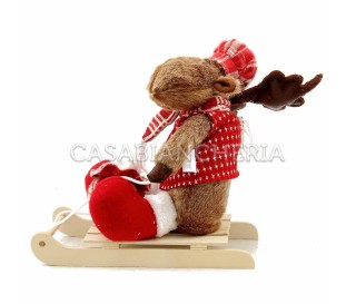 Casabiancheria.it | Pupazzo ornamentale natalizio Renna sulla Slitta ornamenti natalizi 2
