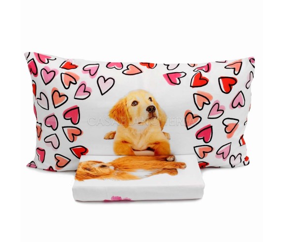 Casabiancheria.it | Parure copripiumino matrimoniale Caleffi Relax copripiumini con cani