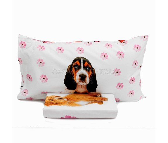 Casabiancheria.it | Parure copripiumino matrimoniale Caleffi Relax copripiumini con cani