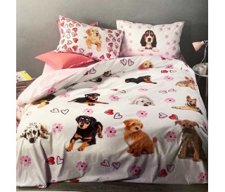 Casabiancheria.it | Parure copripiumino matrimoniale Caleffi Relax copripiumini con cani