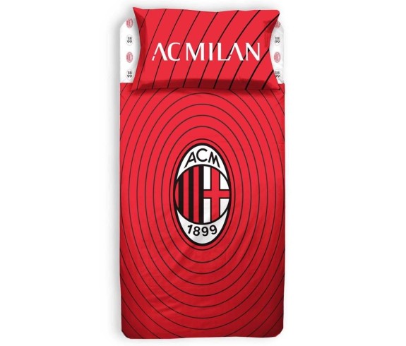 Casabiancheria.it | Completo lenzuola Rossonero Milan prodotto ufficiale lenzuola Milan amazon lenzuola Milan singolo 1 piazza e