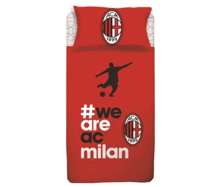 Casabiancheria.it | Completo lenzuola Rossonero Milan prodotto ufficiale lenzuola Milan amazon lenzuola Milan singolo 1 piazza e