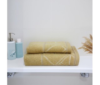 Casabiancheria.it | Coppia asciugamani di spugna Vittoria bordo jacquard set di asciugamani spugna amazon asciugamano viso e osp